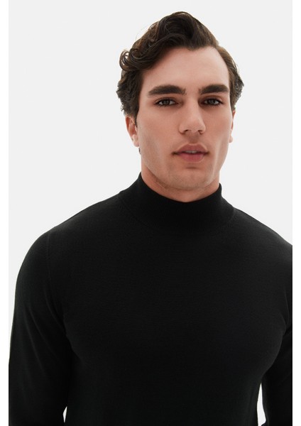 Ds Damat Regular Fit Siyah Düz Örgü Kazak fiyatları