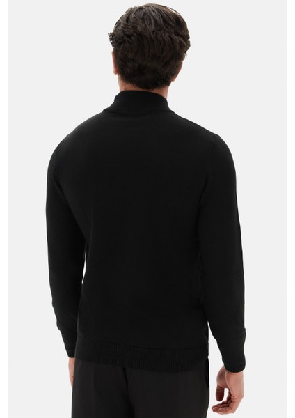 Ds Damat Regular Fit Siyah Düz Örgü Kazak fırsatları