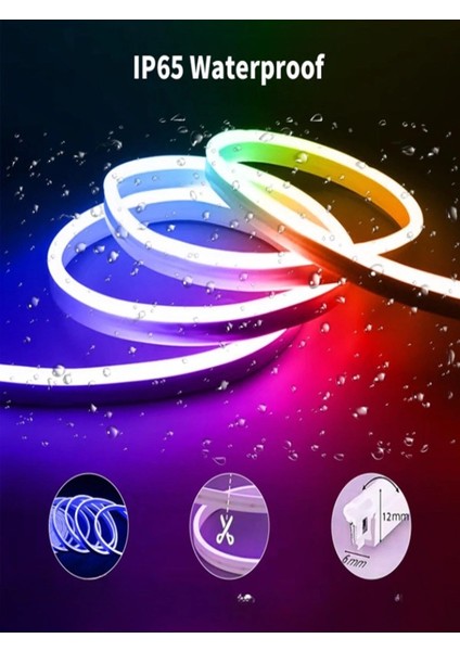 5m 16 Renk 4 Fonksiyonlu Esnek Şerit Neon LED modelleri