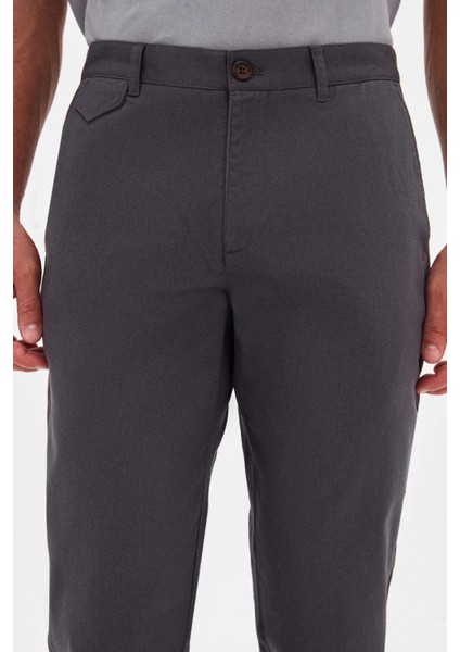 Slim Fit Antrasit Armürlü Chino Pantolon fiyatları
