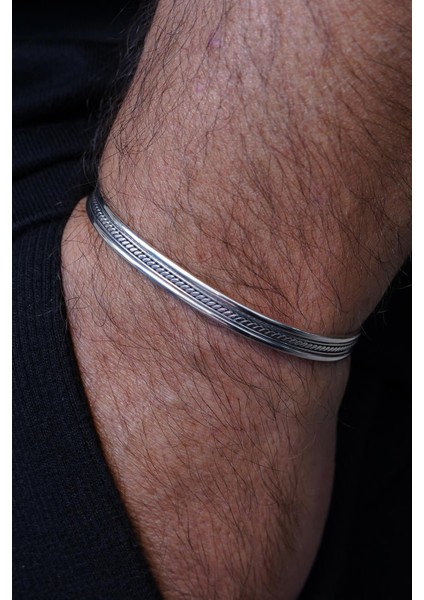 925 Ayar Gümüş Italyan Model Gümüş Renk Erkek Bileklik/yüzük Set FRJ12661-3661-A9 fiyatları