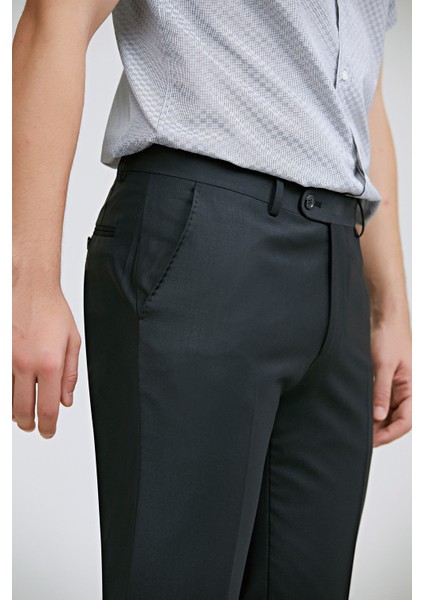 Ds Damat Regular Fit Siyah Düz Travel Kumaş Pantolon fiyatları