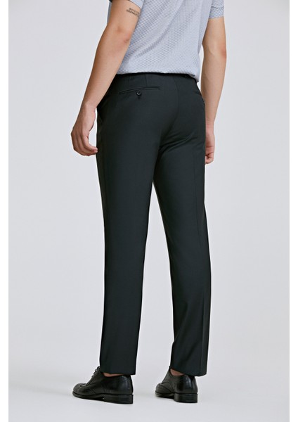 Ds Damat Regular Fit Siyah Düz Travel Kumaş Pantolon fırsatları