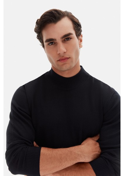 Ds Damat Regular Fit Lacivert Düz Örgü Kazak modelleri