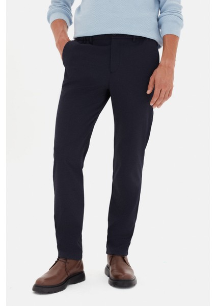 Ds Damat Relaxed Fit Lacivert Düz Jogger Pantolon