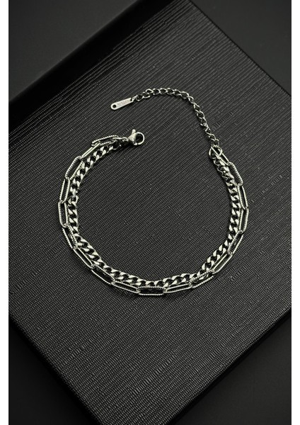 316L Çelik Italyan Model Gümüş Renk Erkek Bileklik/kolye Set FRJ12450-3450-A fiyatları