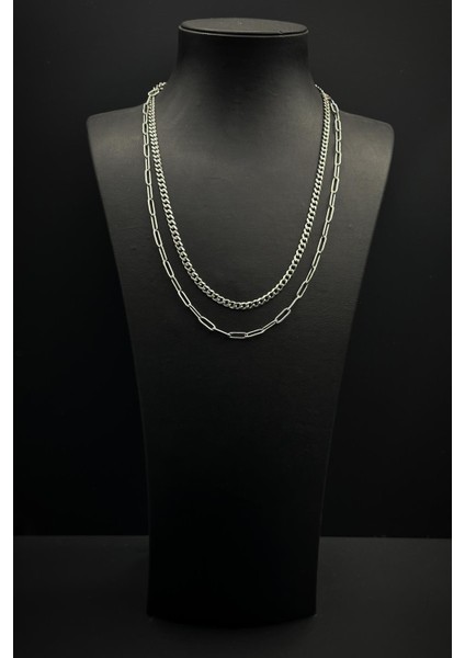 316L Çelik Italyan Model Gümüş Renk Erkek Bileklik/kolye Set FRJ12450-3450-A modelleri