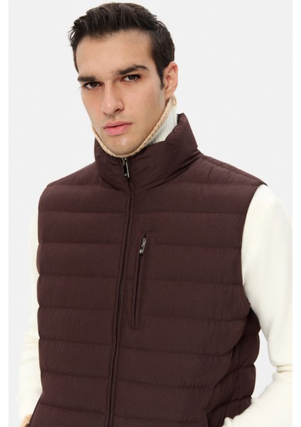 Ds Damat Regular Fit Mürdüm Düz Yelek Mont fiyatları