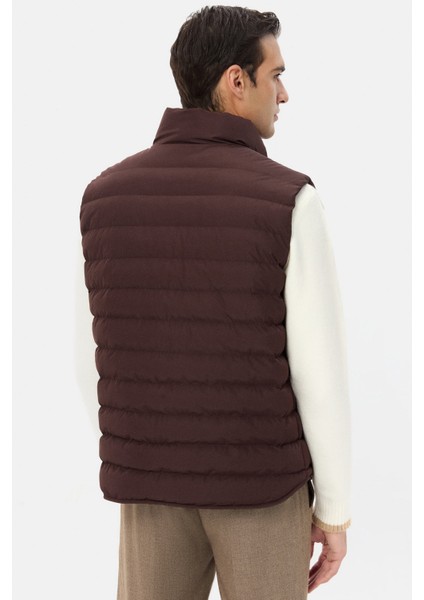 Ds Damat Regular Fit Mürdüm Düz Yelek Mont modelleri