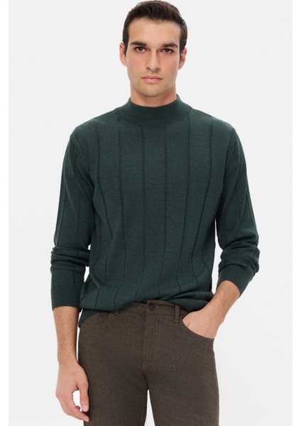 Ds Damat Regular Fit Yeşil Kazak