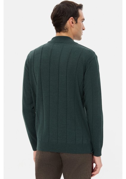 Ds Damat Regular Fit Yeşil Kazak