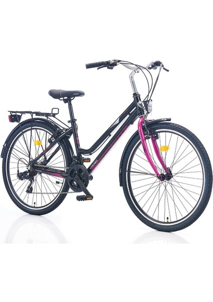 Shiwers 26 Jant 21 Vites 41CM Kadro Siyah / Fuşya Kadın Şehir Bisikleti