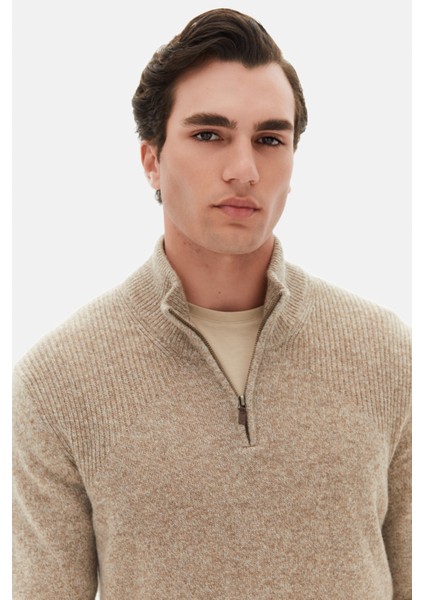 Ds Damat Regular Fit Bej Yün Karışımlı Kazak fiyatları