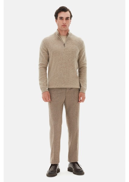 Ds Damat Regular Fit Bej Yün Karışımlı Kazak modelleri