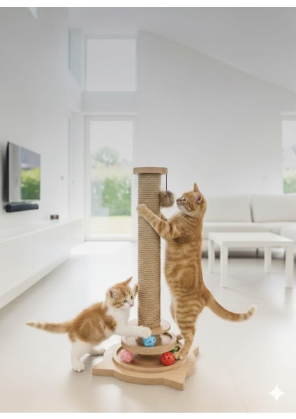 Kedi Tırmalama Çubuğu ve Oyuncağı