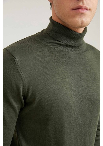 Ds Damat Regular Fit Haki Düz Örgü Kazak fırsatları