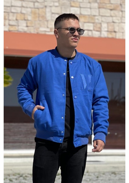 M Harf Desenli Lacivert Renkli Erkek Kolej Yaka Bomber Mont FRJ1001-M fiyatları