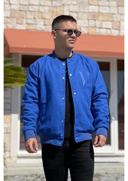 M Harf Desenli Lacivert Renkli Erkek Kolej Yaka Bomber Mont FRJ1001-M indirimleri