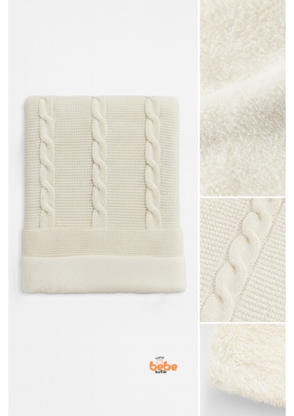 Içi Peluş Polar Triko Örgü Bebek Battaniyesi Kalın,yumuşak,saç Örgü Desenli Polar Bebek Battaniyesi