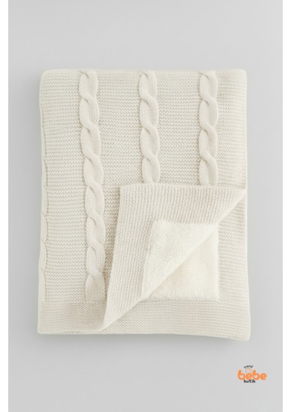 Içi Peluş Polar Triko Örgü Bebek Battaniyesi Kalın,yumuşak,saç Örgü Desenli Polar Bebek Battaniyesi fiyatları