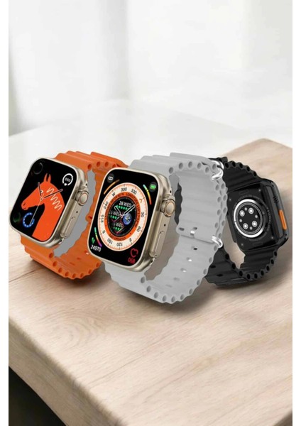 Kablosuz Şarjlı Çağrı ve Müzik Kontrolü Sağlayan Akıllı Saat modelleri