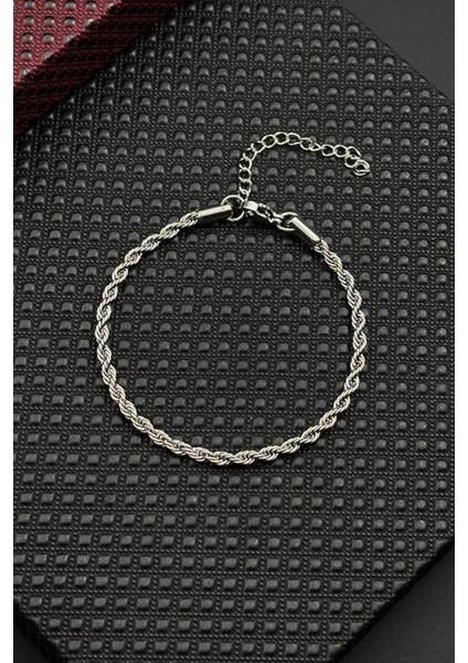 316L Çelik Italyan Model Gümüş Renk Erkek Bileklik FRJ12688-3688-A