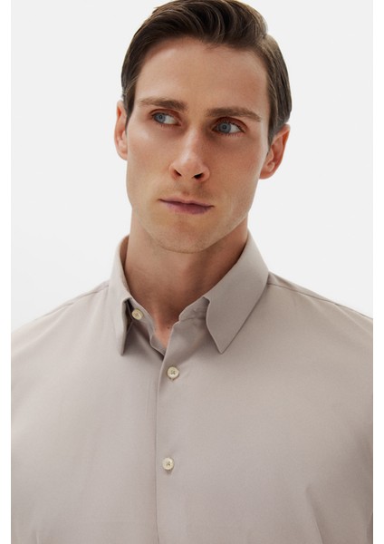 Slim Fit Vizon Düz Gömlek fiyatları