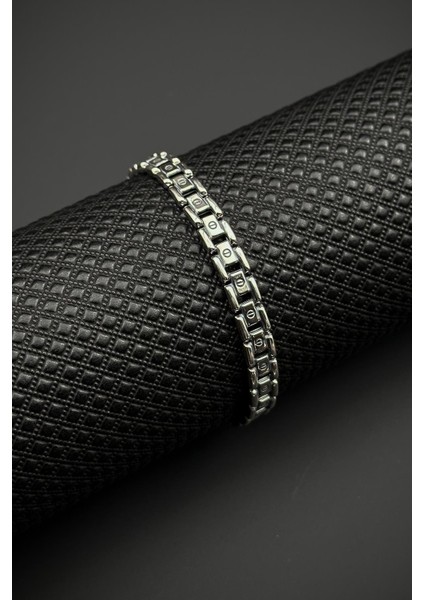 925 Ayar Gümüş Italyan Model Gümüş Renk Erkek Bileklik FRJ12670-3670-A3 fiyatları