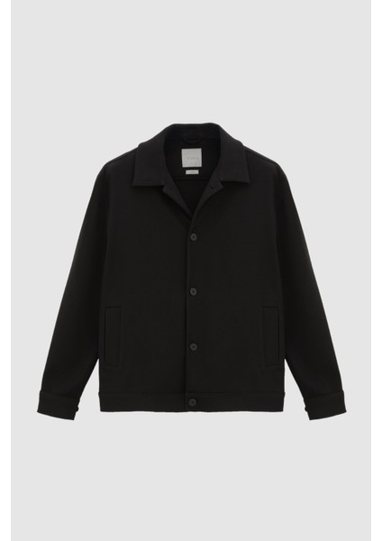 Relaxed Fit Siyah Örme Gömlek Ceket indirimleri