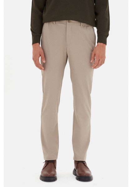 Ds Damat Relaxed Fit Bej Düz Jogger Pantolon