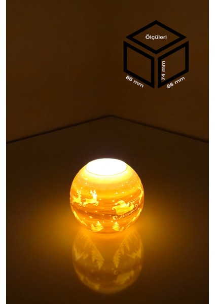 Yılbaşı Noel Baba Modelli Tealight Girintili Mumluk NO.2106N (Led Işık Dahil) fiyatları