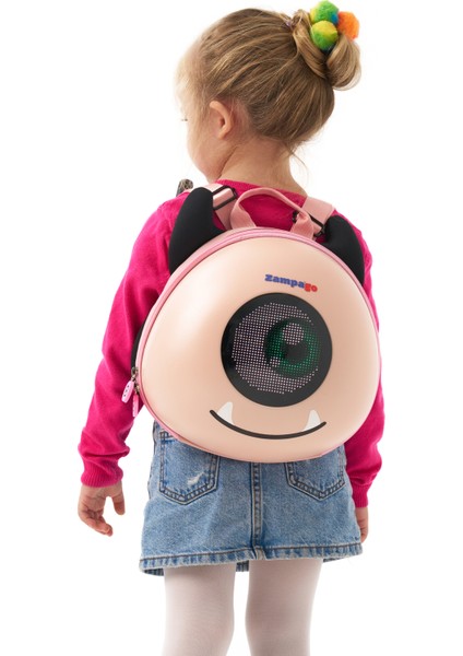 LED Ekranlı Sevimli Canavar Çocuk Sırt Çantası – Işıklı ve Akıllı Tasarım