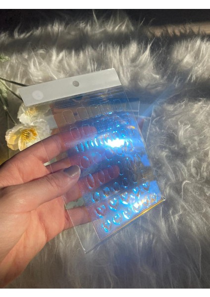 Japon Hologram Tırnak Glitter - Mavi Mor modelleri