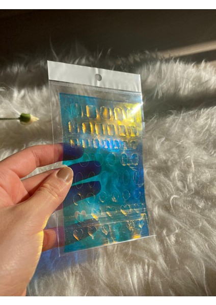 Japon Hologram Tırnak Glitter - Mavi Mor fırsatları