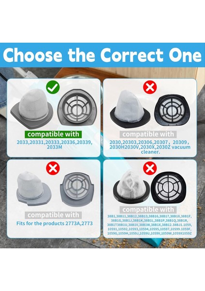 2033 Bissell Stick Için Vakum Filtresi Hafif Torbasız Vakum Süpürücü 20331 20333 20334 20336 20339 Değiştirin NO.1611508 (Yurt Dışından) fiyatları