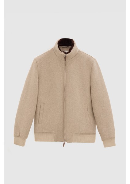 Ds Damat Regular Fit Bej Düz Yakası Çıkartılabilir Kürklü Mont indirimleri