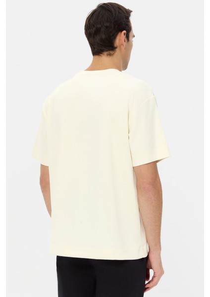 Relaxed Fit Ekru Düz T-Shirt modelleri