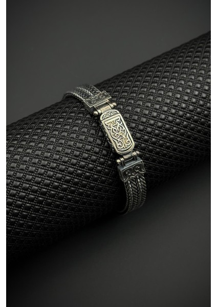 925 Ayar Gümüş Italyan Model Gümüş Renk Erkek Bileklik FRJ12559-3559-A fırsatları