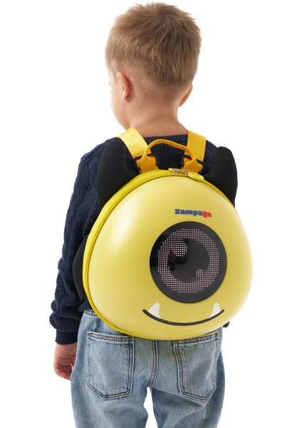 LED Ekranlı Sevimli Canavar Çocuk Sırt Çantası – Işıklı ve Akıllı Tasarım