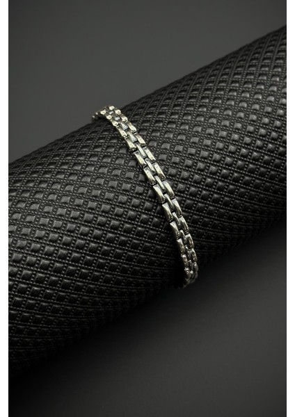 925 Ayar Gümüş Italyan Model Gümüş Renk Erkek Bileklik FRJ12670-3670-A7 fiyatları