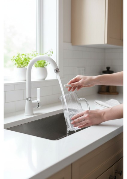 Kalın Gövde Mutfak Bataryası Delta Eviye Musluğu Beyaz Eviye Bataryası - %100 Pirinç Hammadde, Paslanmaz, Ağır Gövde, Elektrostatik Boya, 360 Hareketli Boru fiyatları