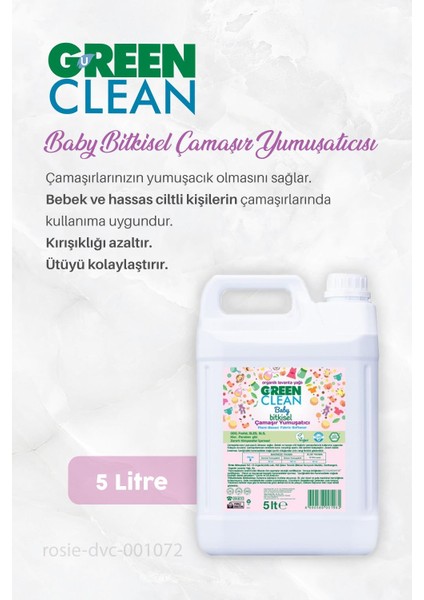 Baby Çamaşır Yumuşatıcı 5 Lt, Çamaşır Deterjanı 1lt, Leke Çıkarıcı 1lt ve Rosıe fiyatları