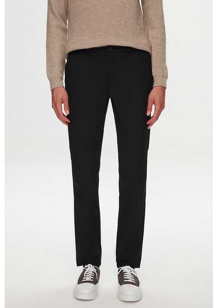 Siyah Gabardin Jogger Pantolon