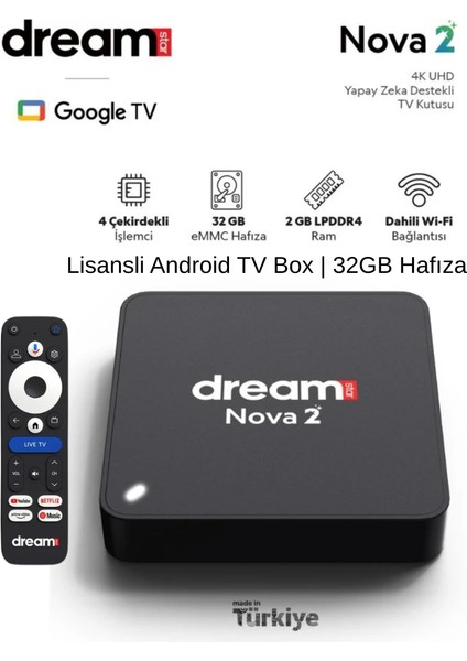 Nova 2 32 GB 4K Android Tv Box