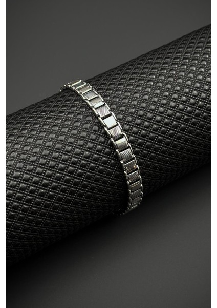 925 Ayar Gümüş Italyan Model Gümüş Renk Erkek Bileklik FRJ12670-3670-A5 fiyatları