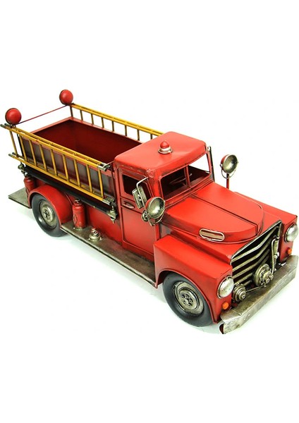 Dekoratif Metal Araba Itfaiye Aracı Saksı