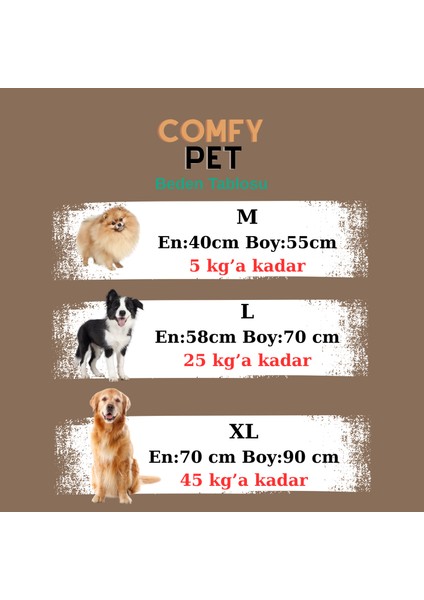 Comfy Pet, Premium Dokuma Kumaş, Çıkarılabilir Minder, Yıkanabilir,destekleyici Kedi ve Köpek Yatağı