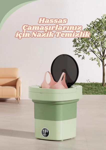 Katlanabilir Mini Çamaşır Makinesi 13 L Taşınabilir Çamaşır Makinesi ve Kurutma Özellikli – Yurtlar, Seyahatler, Küçük Evler, Havlular ve Iç Çamaşırları Için Yer Tasarruflu Çamaşır Yardımcısı