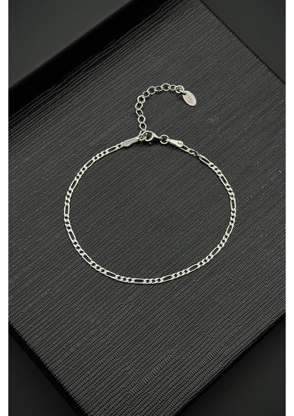 925 Ayar Gümüş Italyan Model Kral Gümüş Renk Erkek Bileklik FRJ12519-3519-A