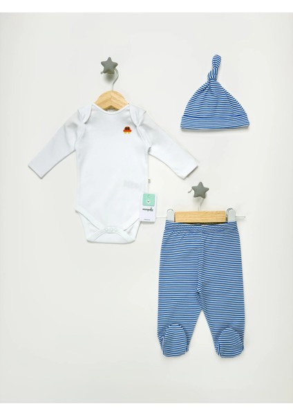 Erkek Bebek Çıtçıtlı Body 3'lü Set